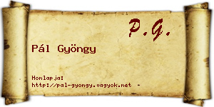 Pál Gyöngy névjegykártya