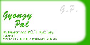 gyongy pal business card